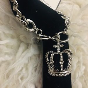 Silver Link Bracelet With Charm